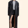 Leather Trench Coat Front Image