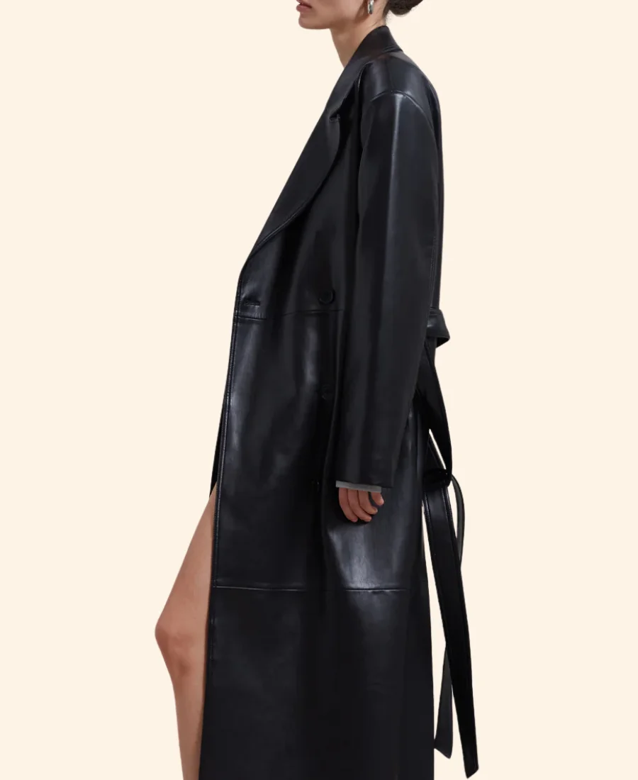 Leather Trench Coat Sleeve Image