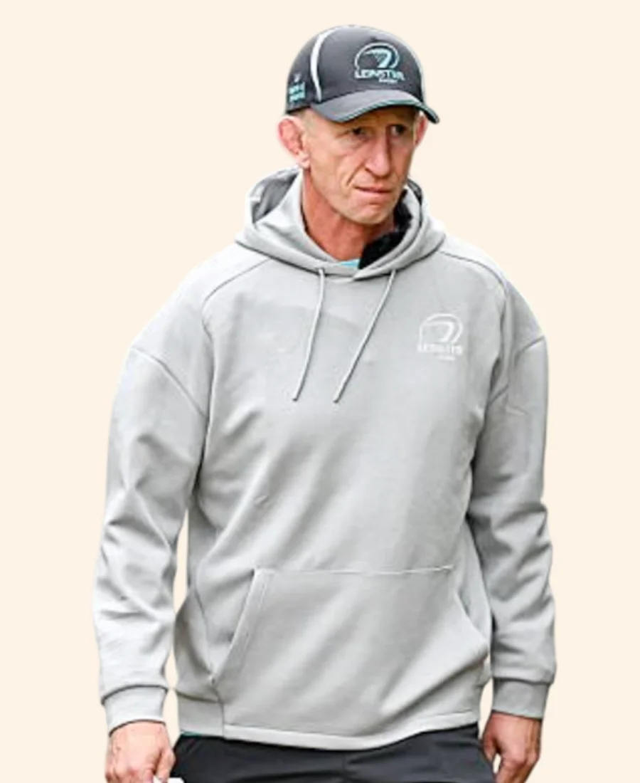 Leinster Rugby 2025 Leo Cullen Training Hoodie Closure Front Image