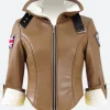 Tracer Overwatch Lena Oxton Leather Jacket Front Image
