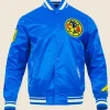 Liga MX Club America Blue Varsity Jacket Blue Front Image