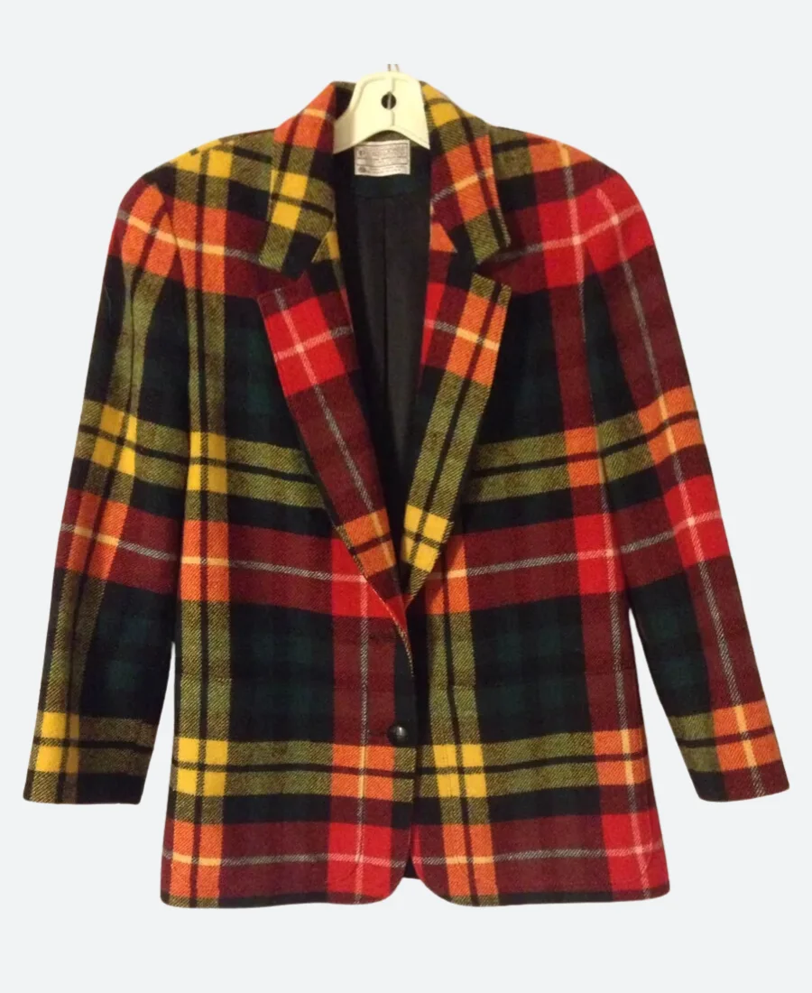 Lily Collins Emily In Paris Emily Cooper Plaid Coat