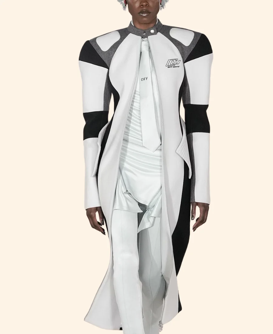 London Photocall 2025 Teyana Taylor Coat White Front Image