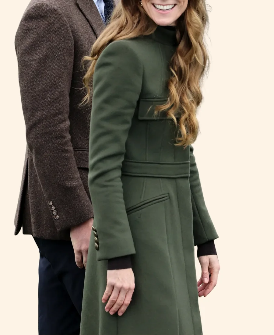 Long Meadow Cider Visit Kate Middleton Trench Coat Side Image