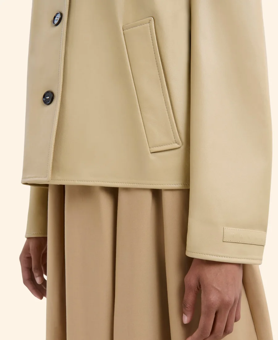 Loot S03 Molly Novak Leather Jacket Close Image