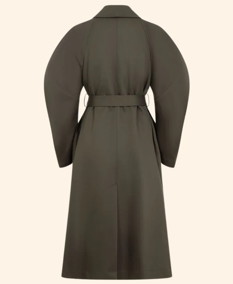 Loot S03 Molly Novak Trench Coat back Image