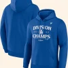 Los Angeles Dodgers Division Champions Locker Room Hoodie Front And Back Closure Image