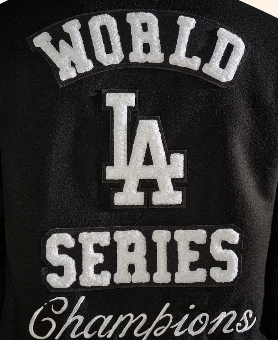 Los Angeles Dodgers Joshua Vides 2025 World Series Champions Varsity Jacket Back