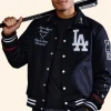 Los Angeles Dodgers Joshua Vides 2025 World Series Champions Varsity Jacket Front Image