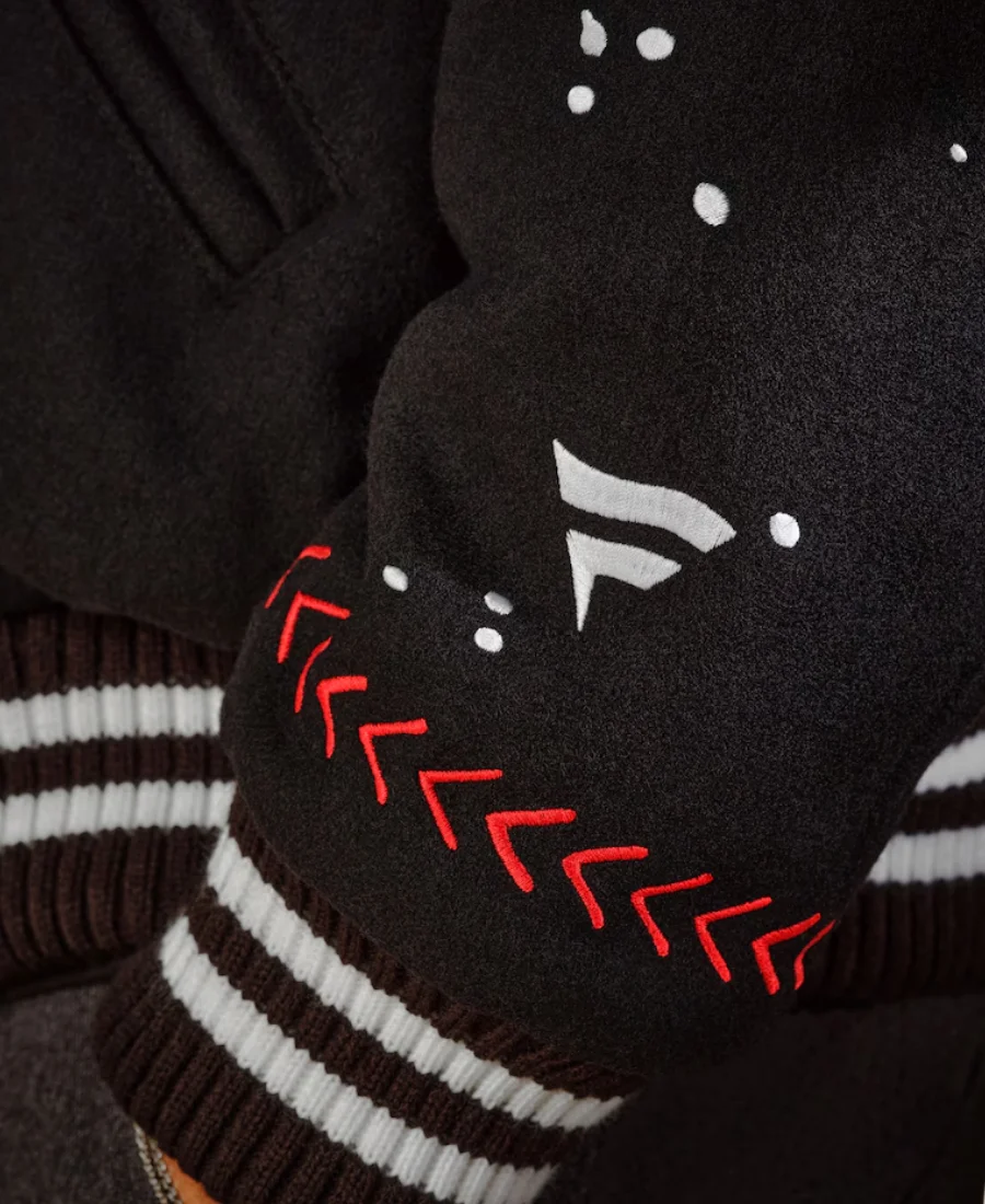 Los Angeles Dodgers Joshua Vides 2025 World Series Champions Varsity Jacket Rib Knit Cuff Image