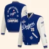 Los Angeles Dodgers Royal 2025 World Series Champions Varsity Jacket Front And Back Image