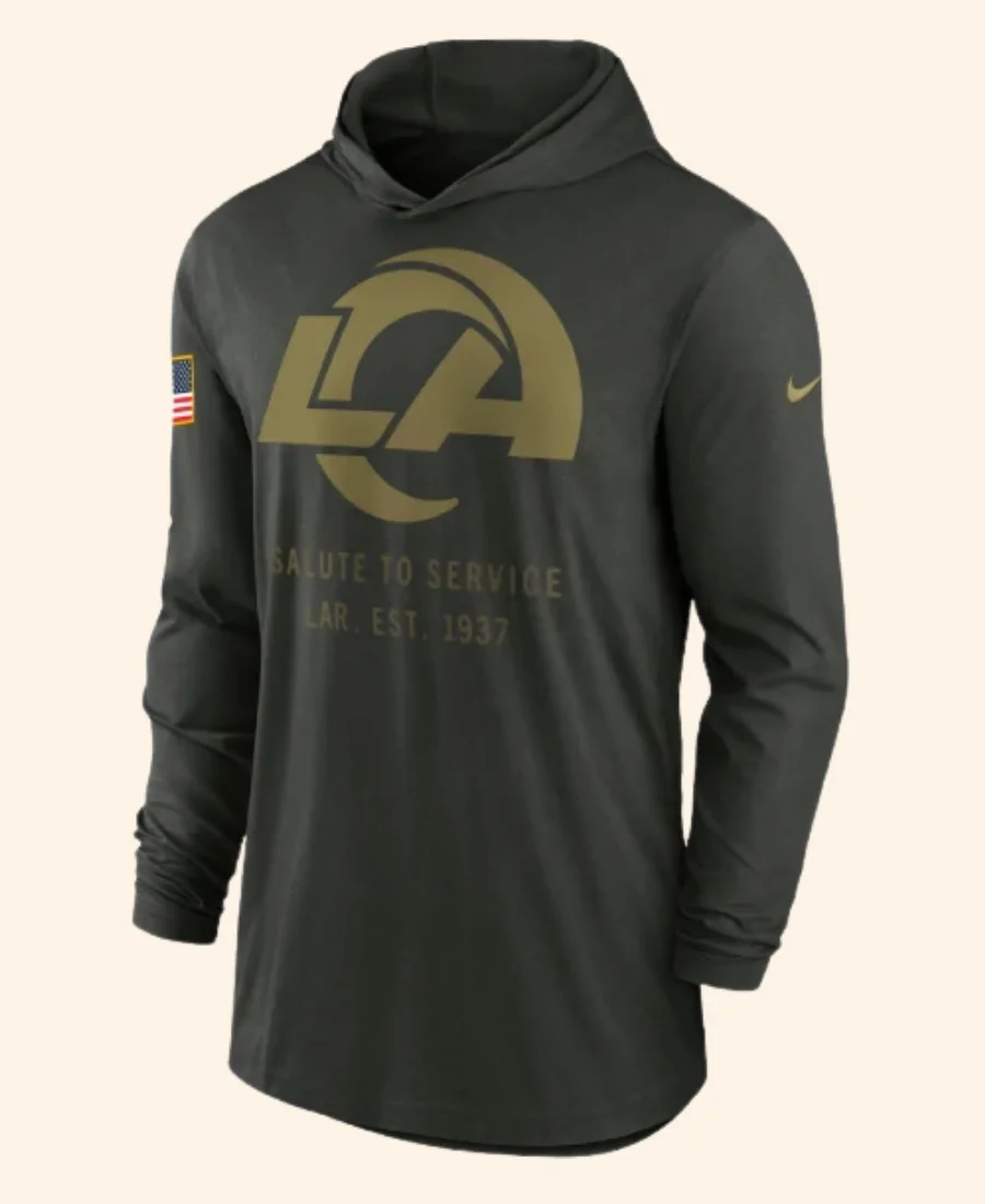 Los Angeles Rams Salute To Service Hoodie Front Image