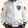 Mark Davis Las Vegas Raiders White Jacket Front