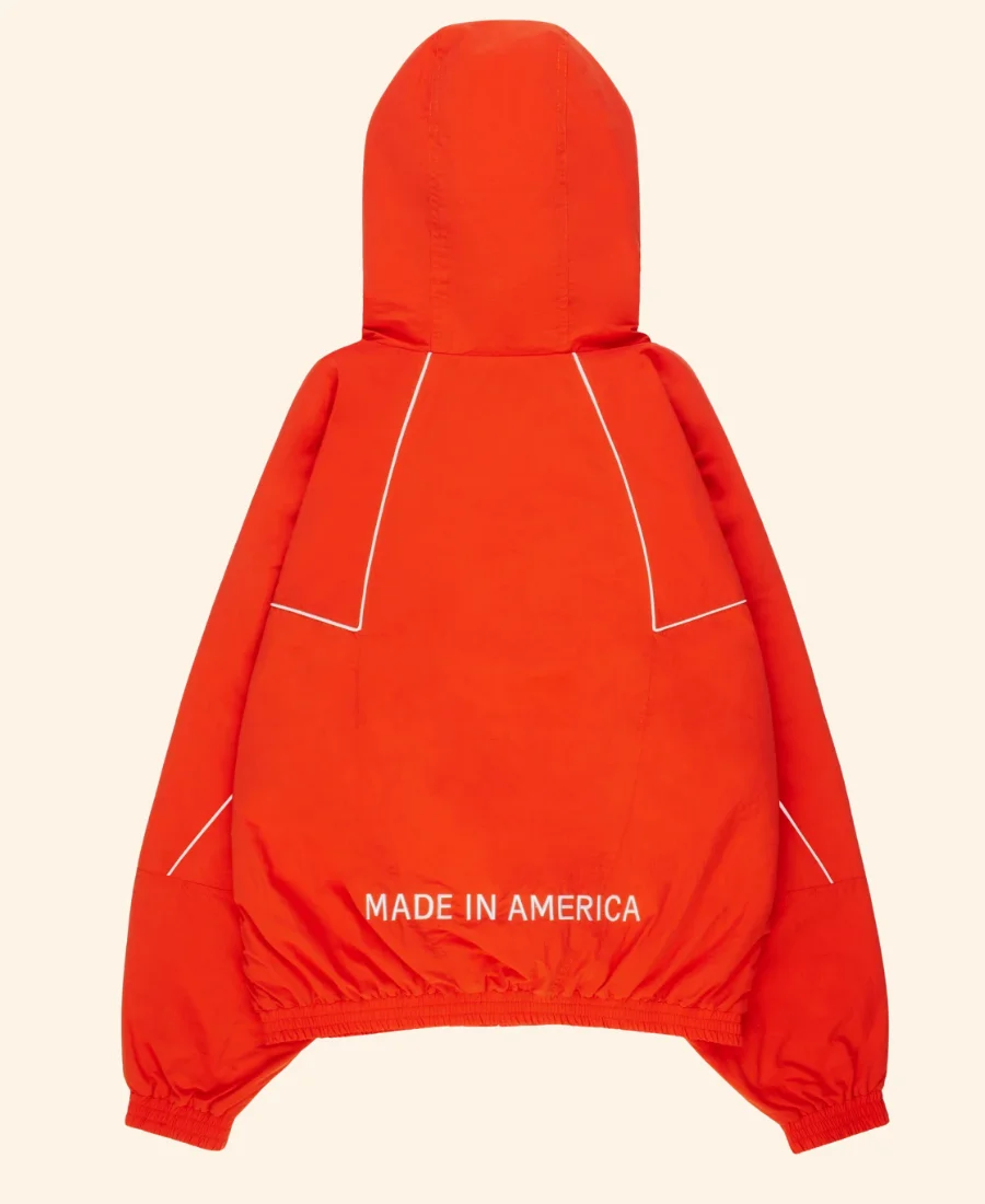 Marty Supreme Orange Jacket Back Image