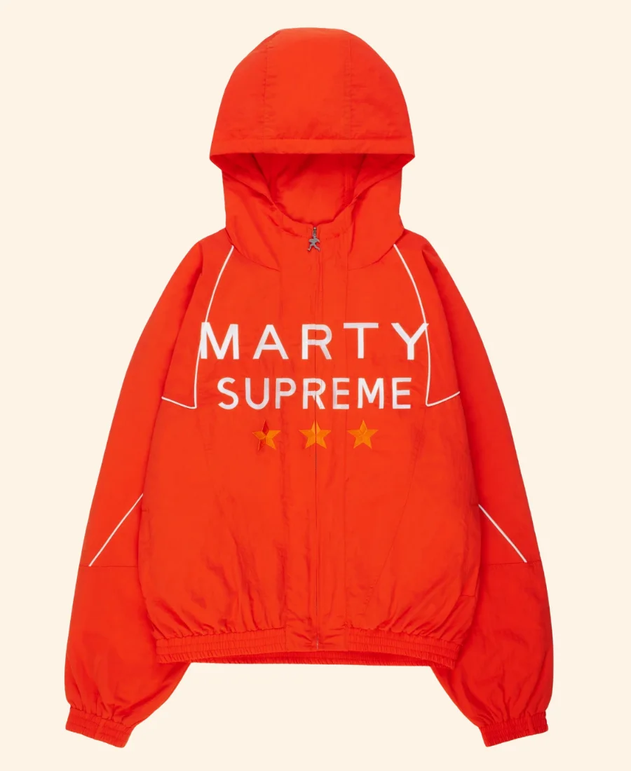 Marty Supreme Orange Jacket Front Image