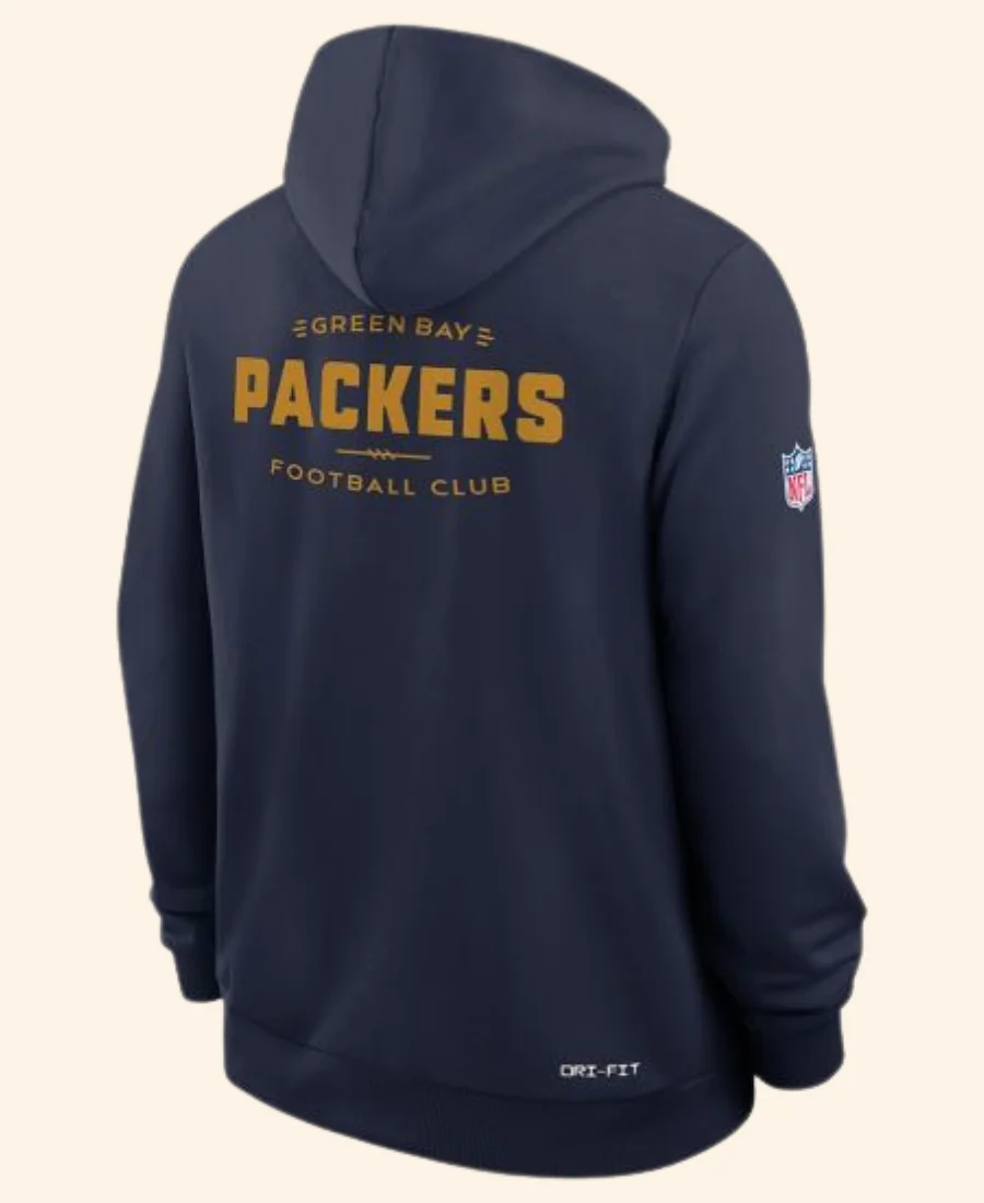 Matt LaFleur Green Bay Packers Alt Offensive Sideline Hoodie Back Image