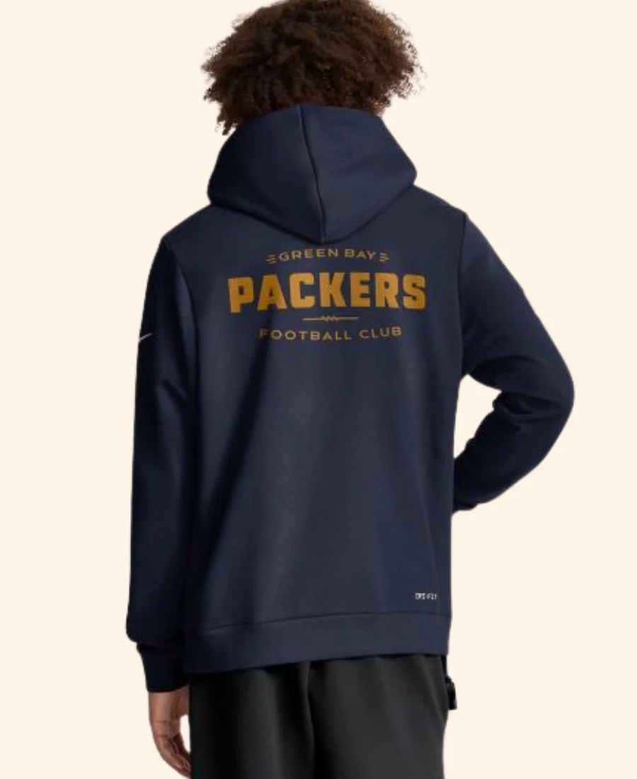 Matt LaFleur Green Bay Packers Alt Offensive Sideline Hoodie Back