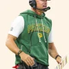 Matt LaFleur Green Bay Packers Sideline Sleeveless Hoodie Front Image