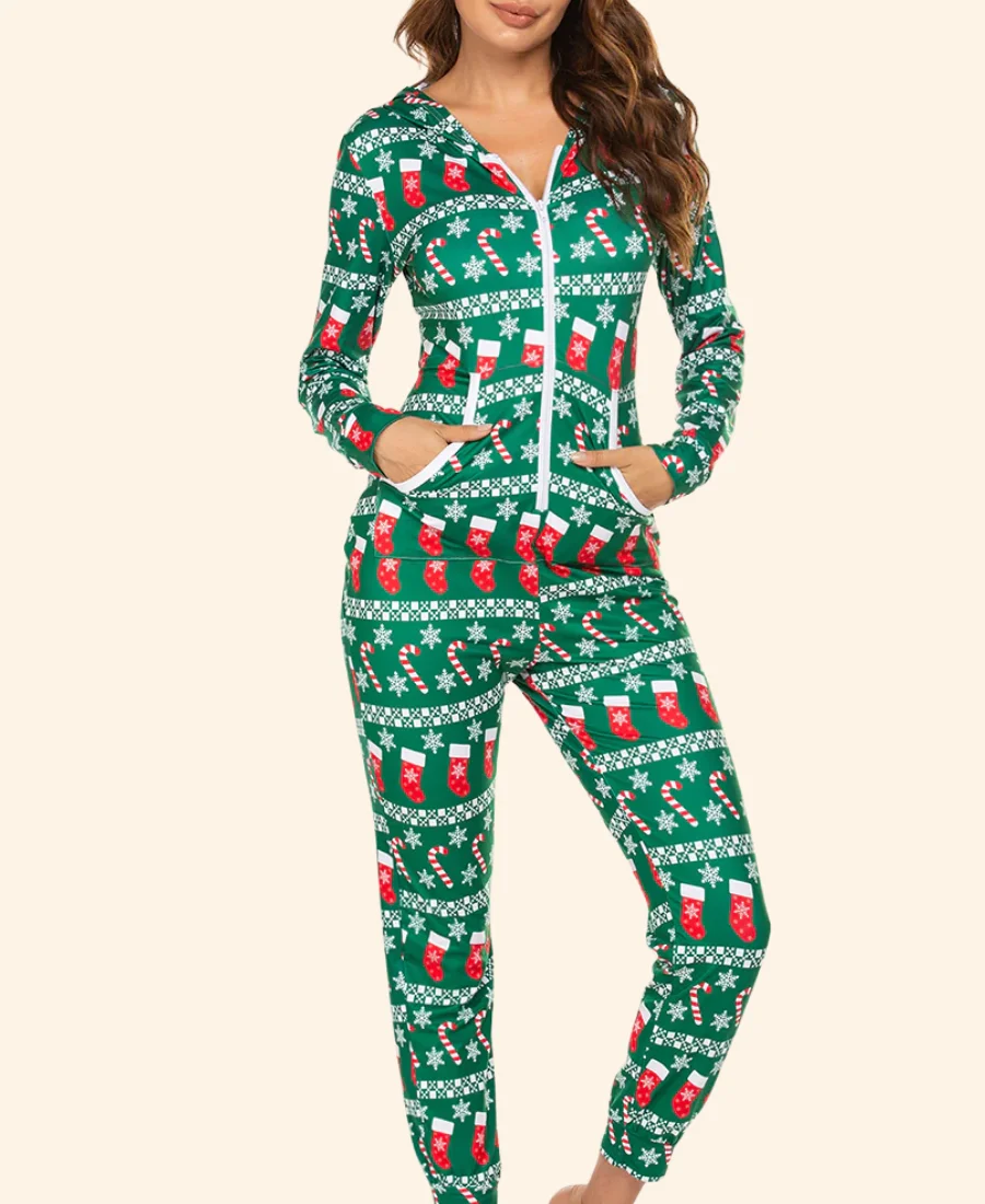 Meet Me Next Christmas Layla Christmas Jumpsuit Front