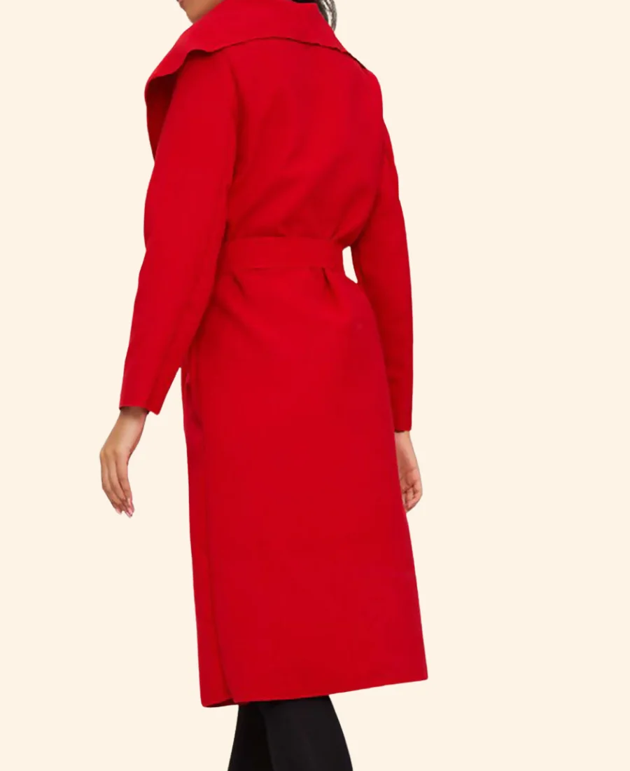 Meet Me Next Christmas Layla Christmas Trench Coat Back image