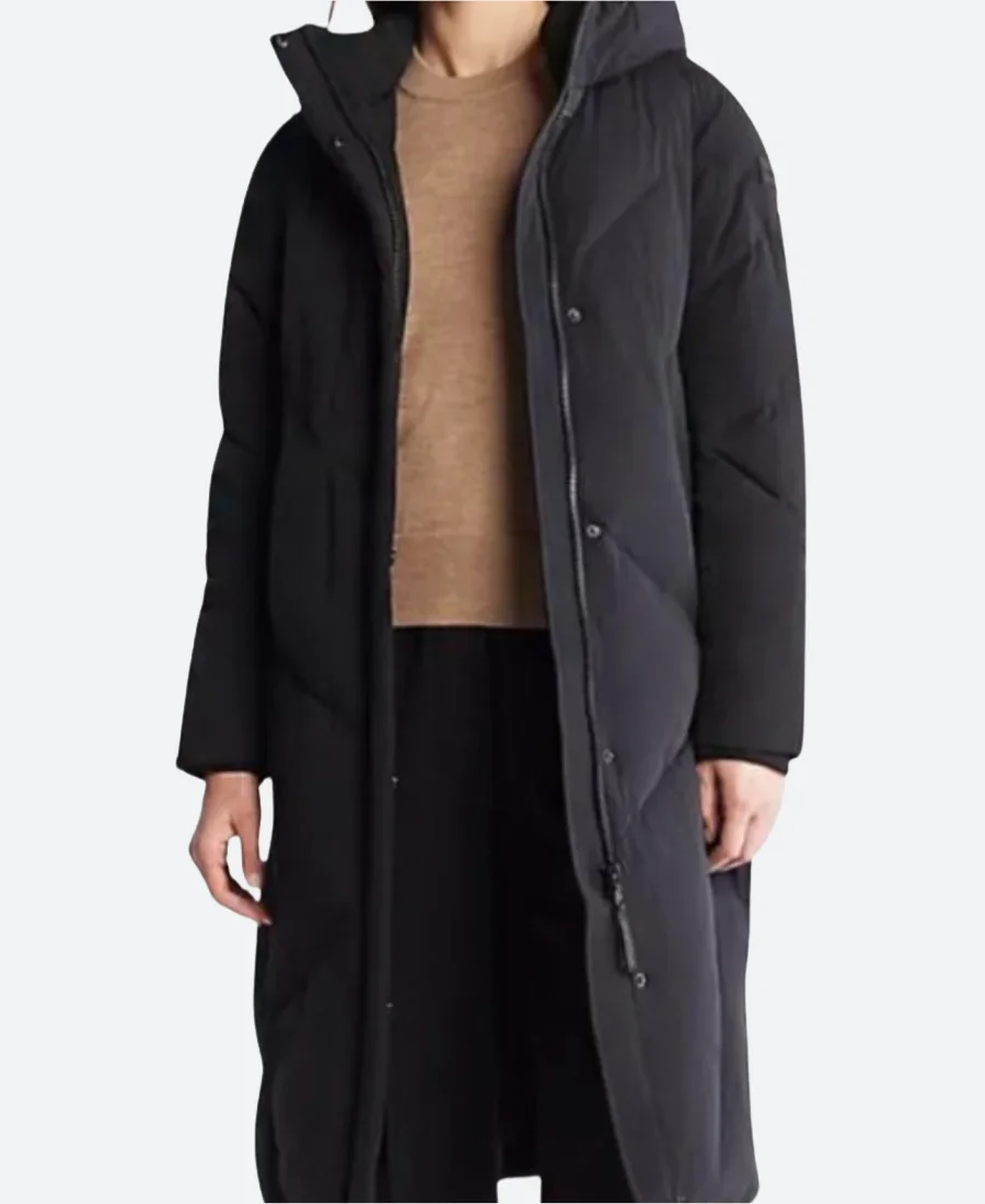 Meghan Markle Quilted Maxi Hooded Puffer Coat