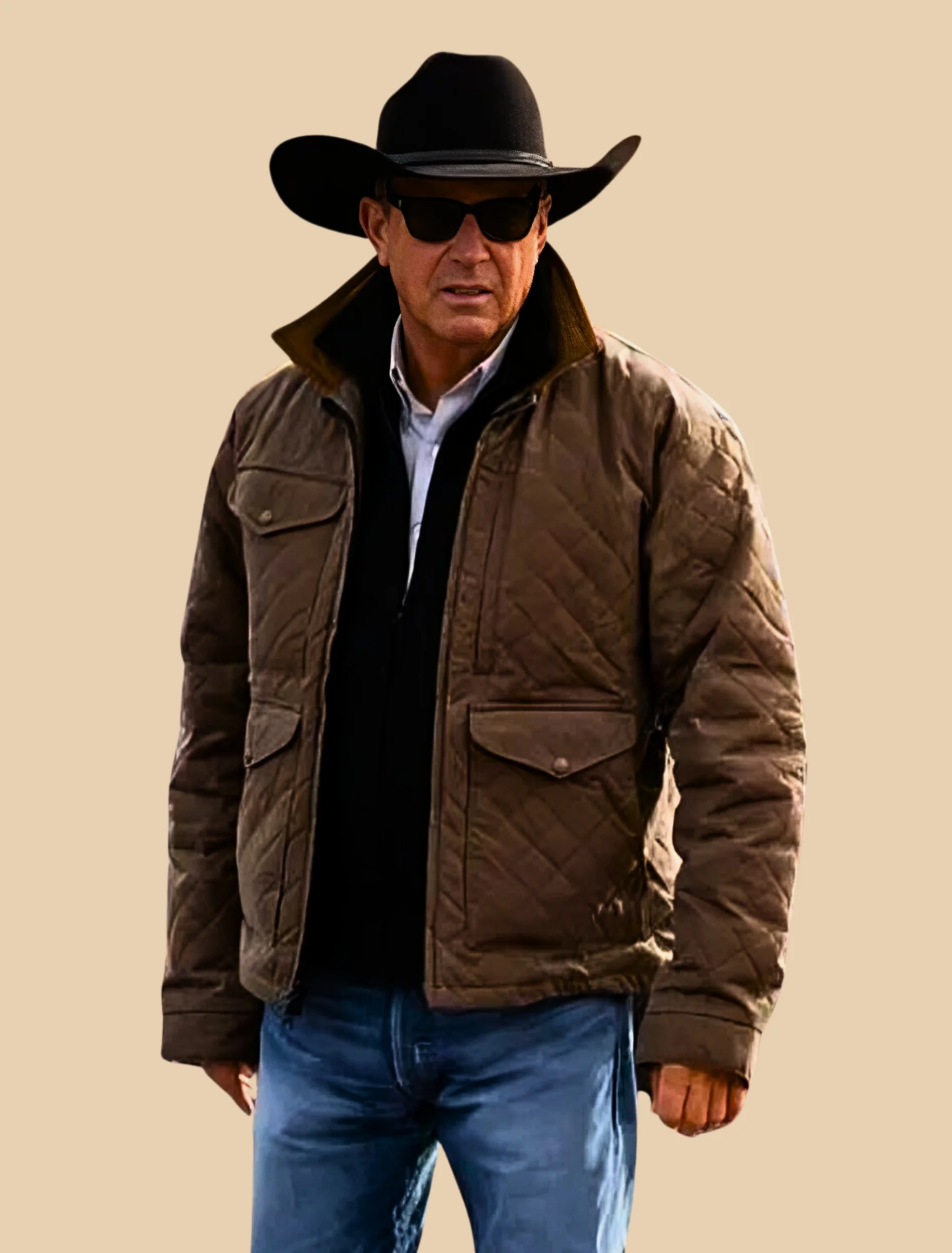 Yellowstone John Dutton Brown Quilted Jacket