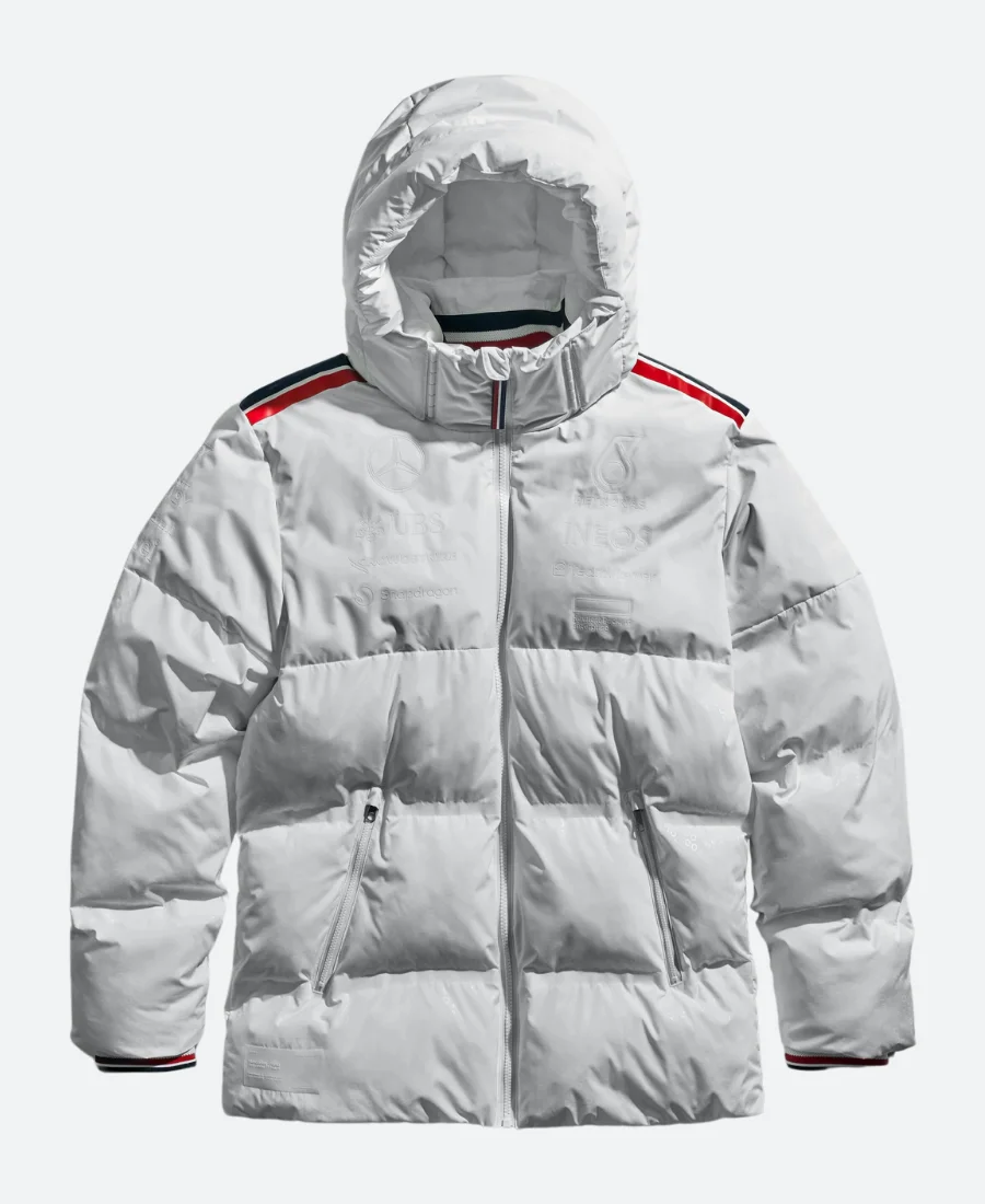 Mercedes AMG Petronas White Puffer Jacket