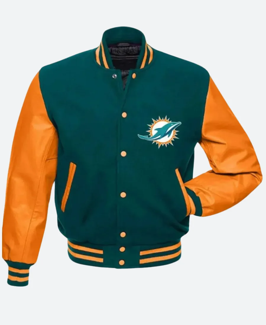 Miami Dolphins Letterman Varsity Jacket