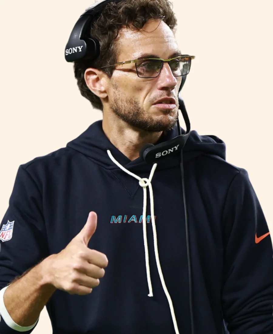 Miami Dolphins Rivalries Mike Mcdaniel Hoodie Close Image