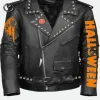 Michael Myers Halloween Leather Jacket Front Image