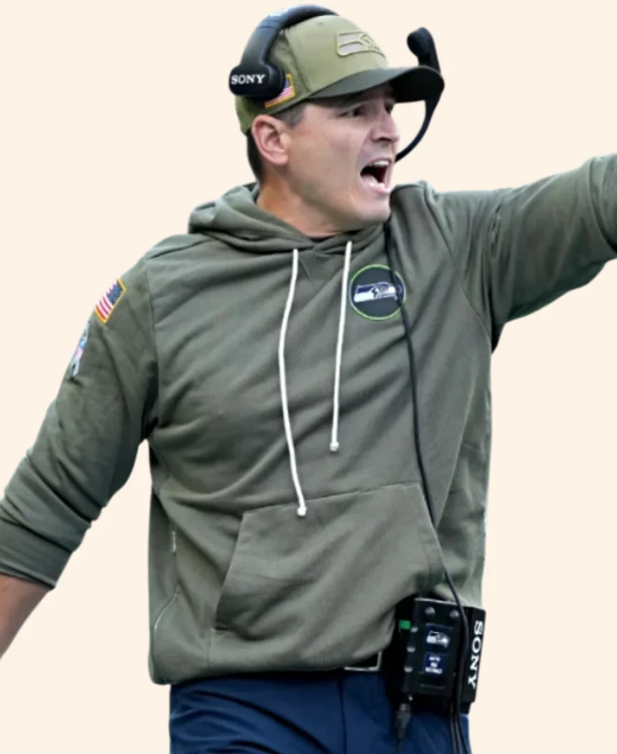 Mike Macdonald Seattle Seahawks Salute to Service Hoodie Full Image