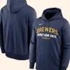 Milwaukee Brewers 2025 Postseason Hoodie Front And Back Image