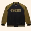 Mitchell & Ness San Francisco 49ers Double Clutch Raglan Jacket Front Image