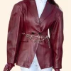 Moscow Polo Club Olesya Rytsareva Leather Blazer Front Image