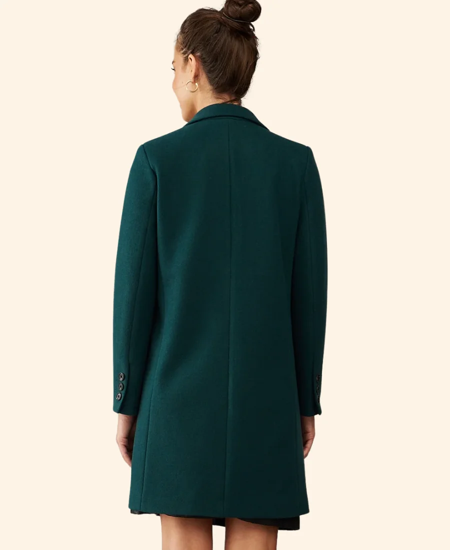 Ms. Christmas Comes To Town Amanda Trench Coat Back Image