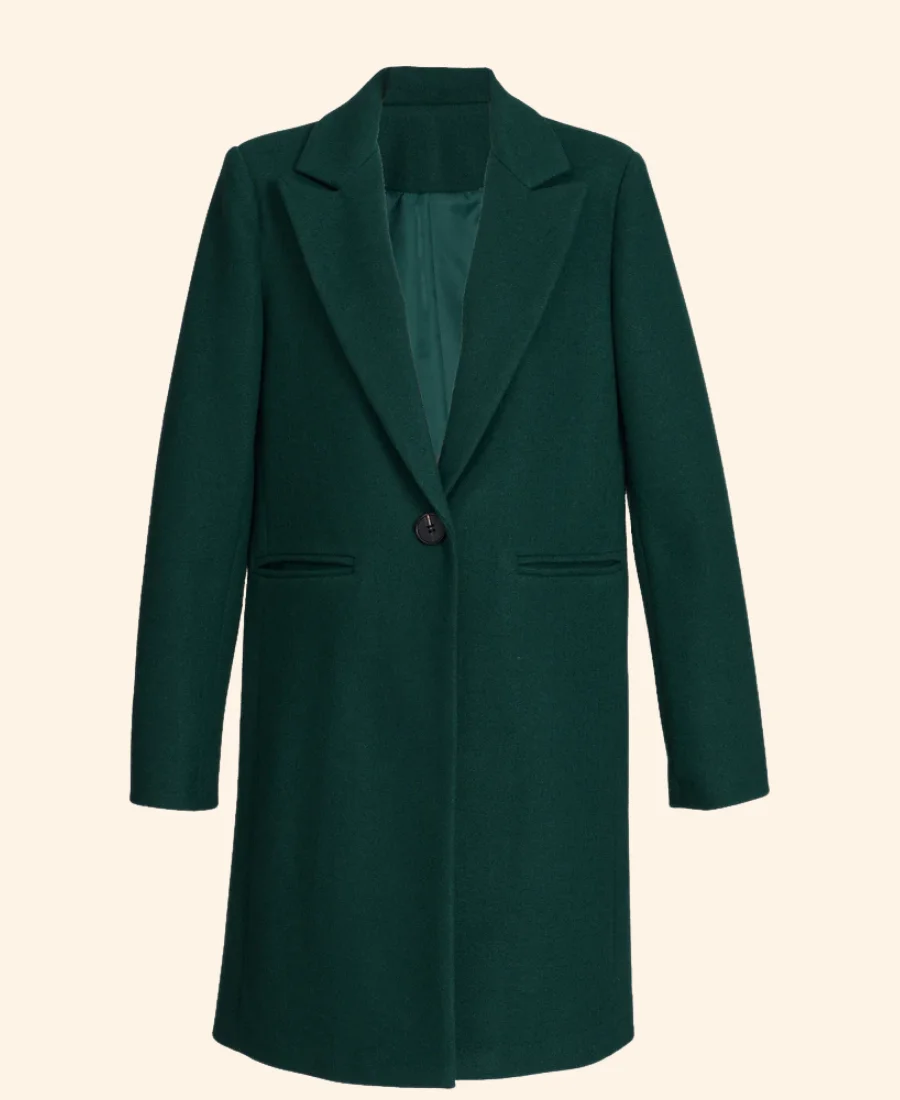 Ms. Christmas Comes To Town Amanda Trench Coat Front Image