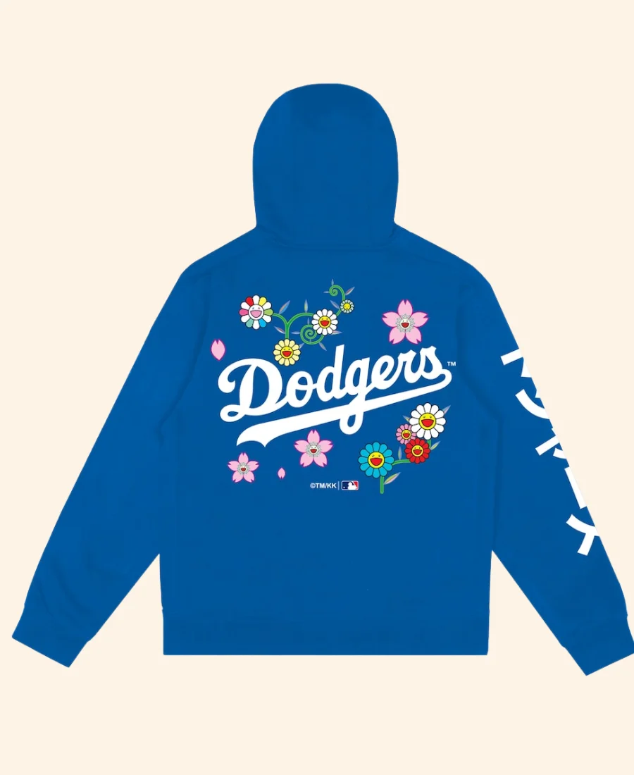 Murakami x Los Angeles Dodgers 2025 World Series Champions Hoodie Blue Back Image