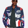 NASCAR Daytona 500 Anthony Mackie Leather Jacket Front Image