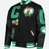 Boston Celtics Letterman Varsity Jacket Front Image