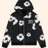 NY Black Yankees X Denim Tears Hoodie Black Front Image