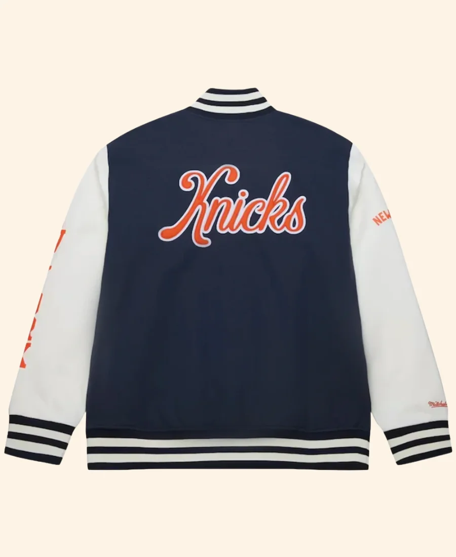 NY Knicks Varsity Jacket Back Image