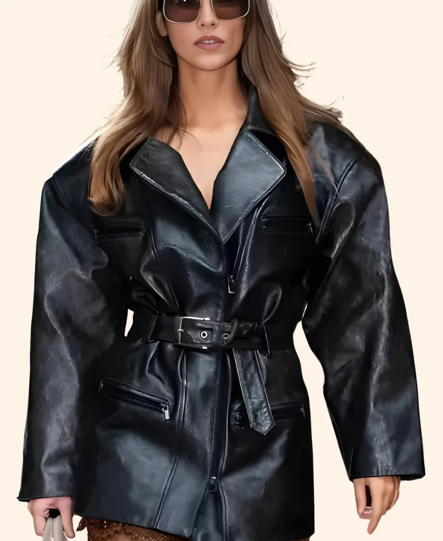 NYC 2025 Barbara Palvin Leather Jacket Celebrity Image