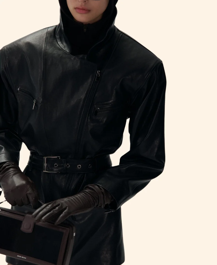 NYC 2025 Barbara Palvin Leather Jacket Zoom Image