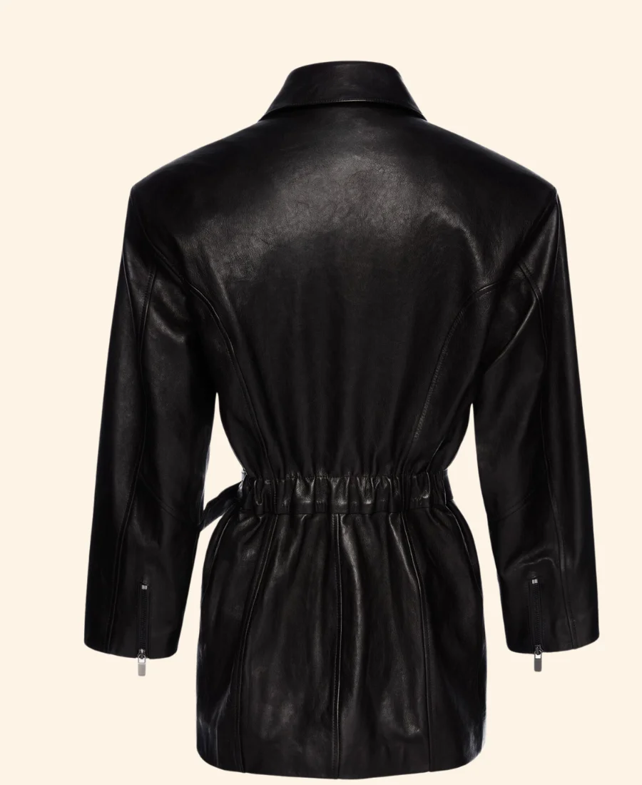 NYC 2025 Barbara Palvin Leather Jacket back Image