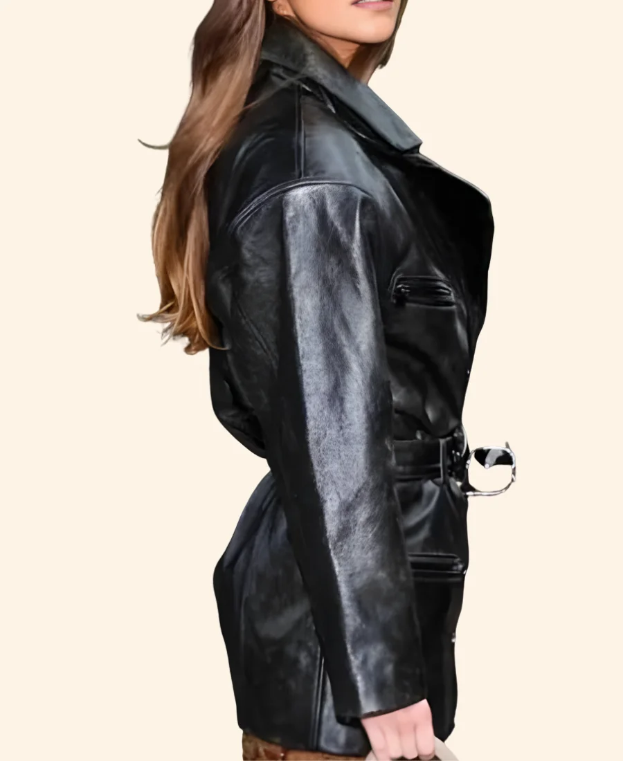 NYC 2025 Barbara Palvin Leather Jacket