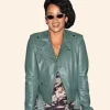 NYC 2025 Dascha Polanco Leather Jacket Front Image