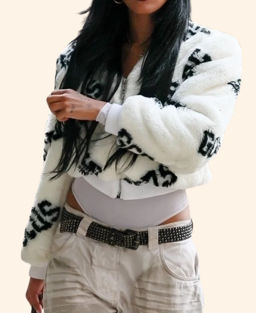 NYC 2025 Katseye's Lara Raj Fur Jacket Image