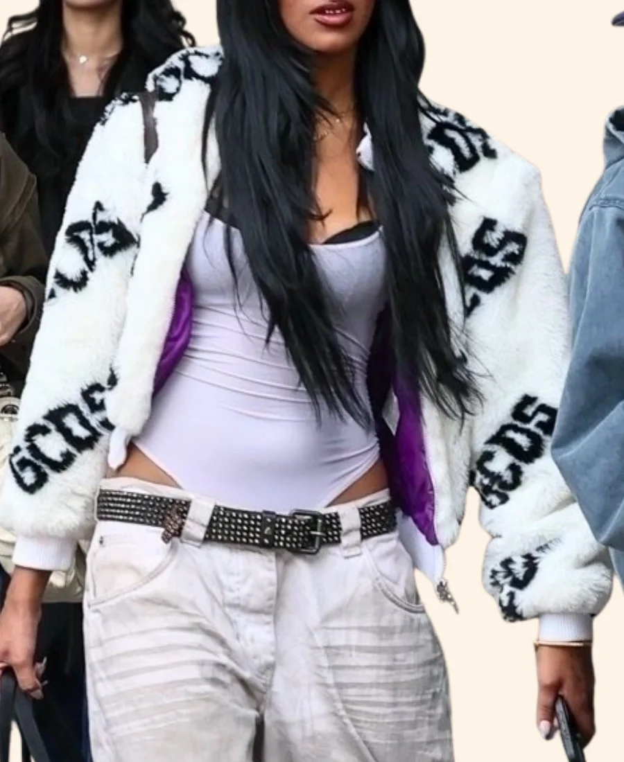 NYC 2025 Katseye's Lara Raj Fur Jacket