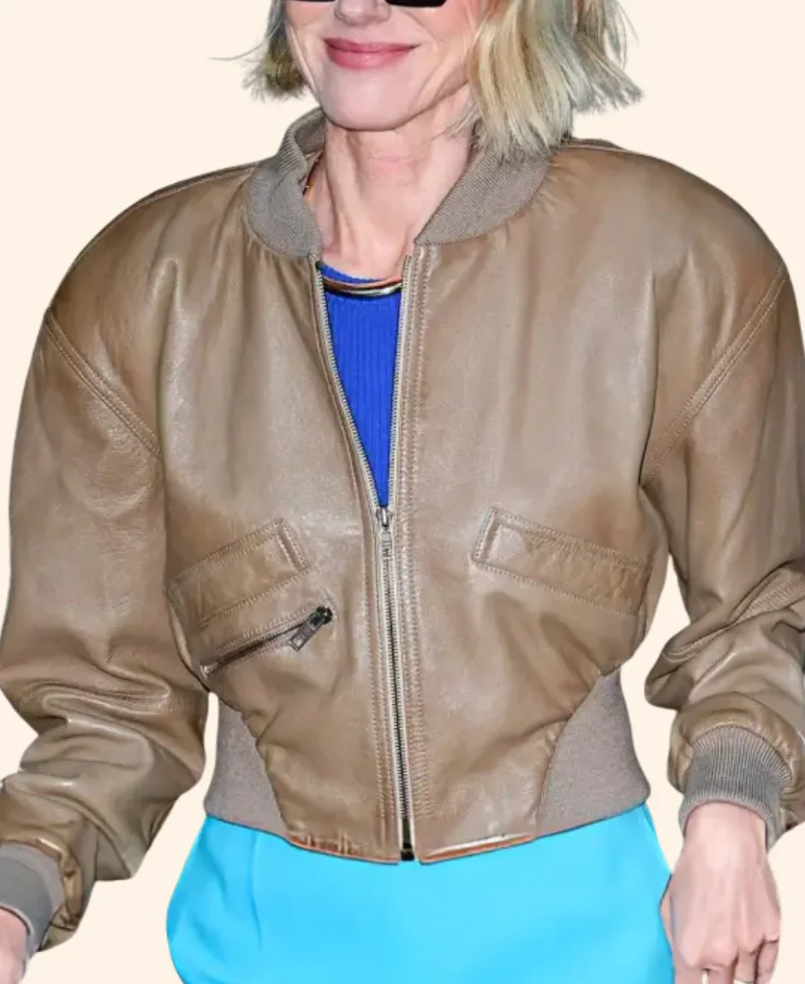NYC 2025 Naomi Watts Leather Jacket Front Image