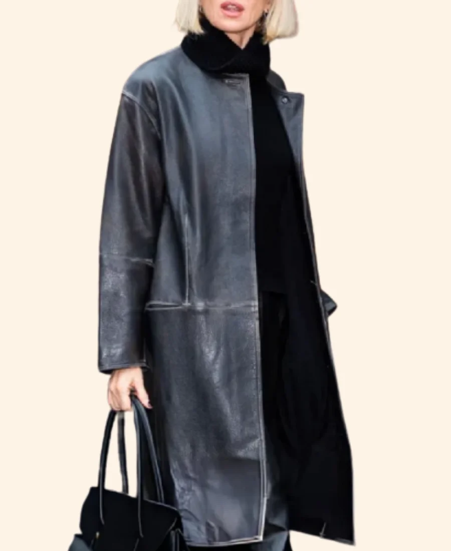 NYC Naomi Watts Leather Coat Actor Image